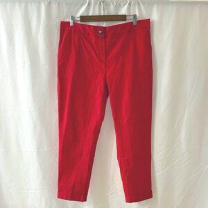 Jules & Leopold‎ Red Cuffed Ankle Pants Size XL